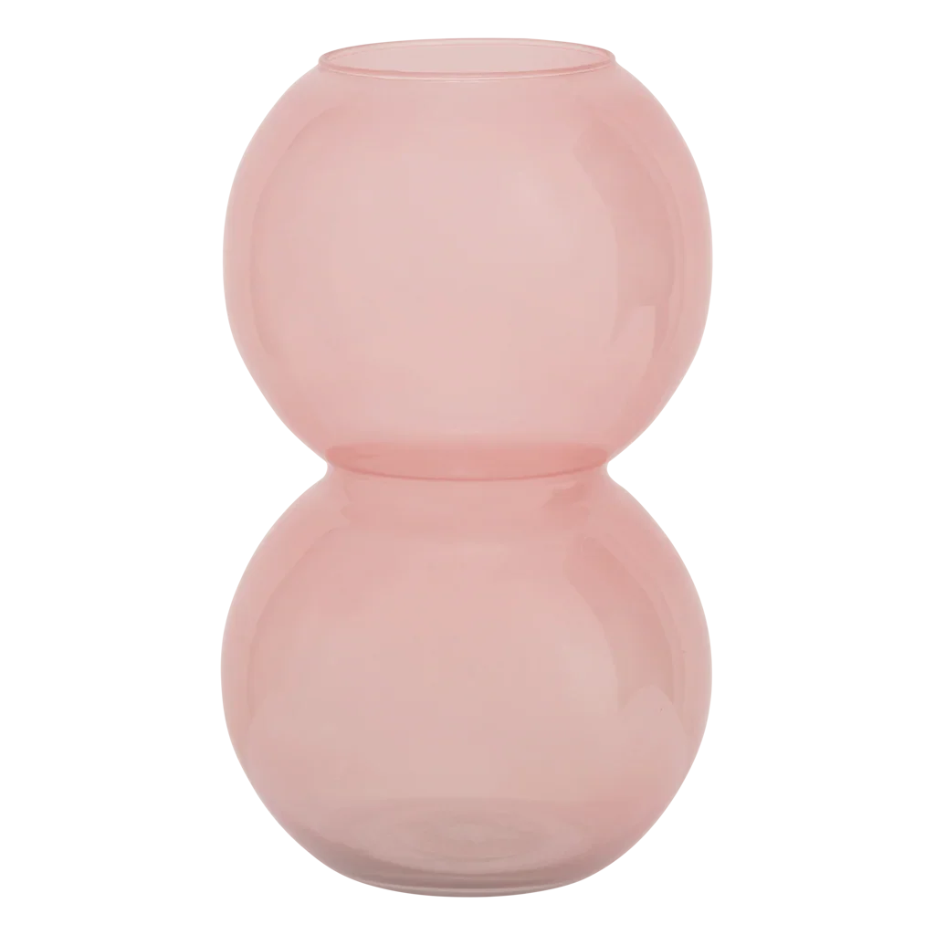 Vaas van gerecycled glas, bolvormig, brandewijn-abrikoos