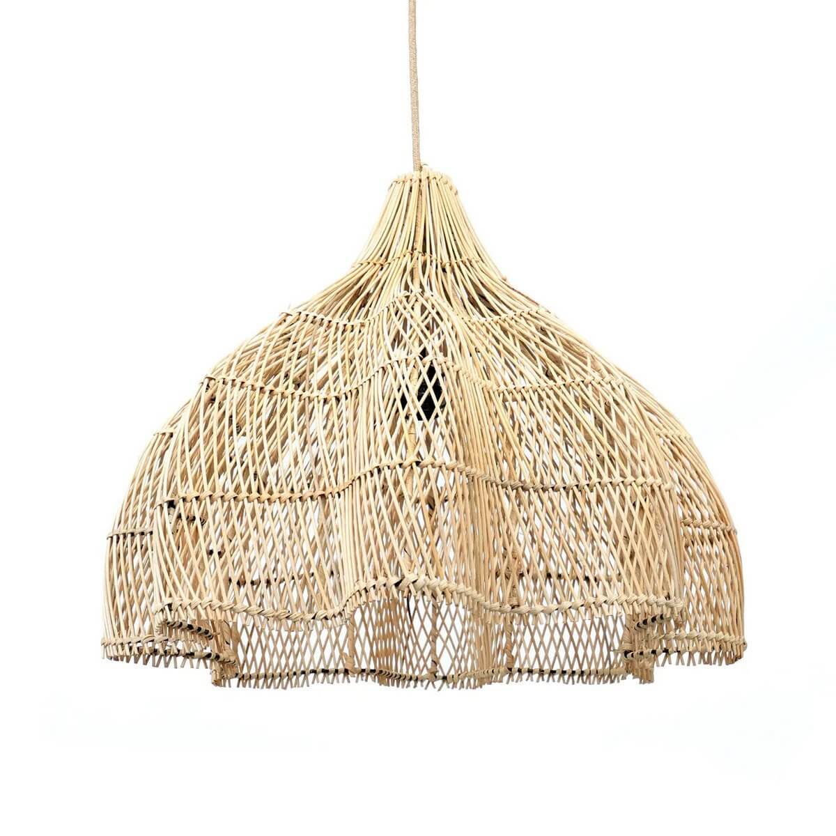 Bohemian-style rattan pendant lamp, The Whipped Hanger - Naturel, elegant for indoor and outdoor decor.