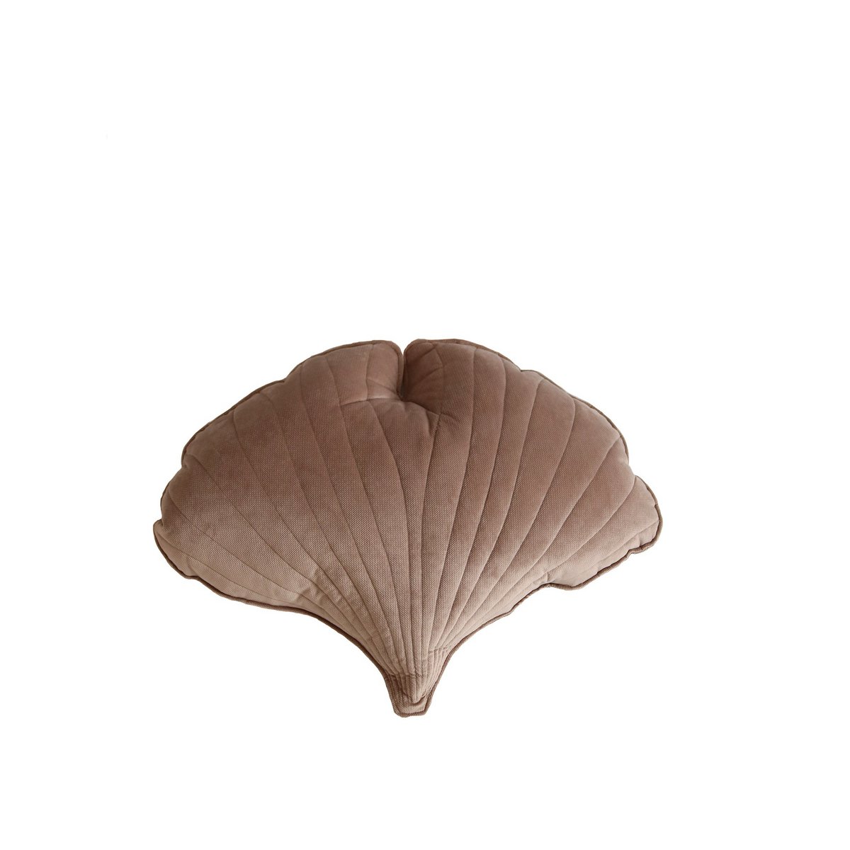 'Blauw' fluwelen kussen met ginkgobladeren