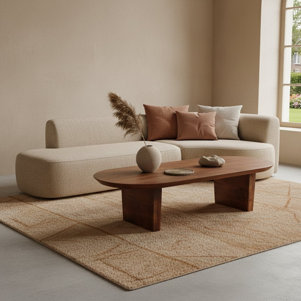 Bullnose salontafel bruin