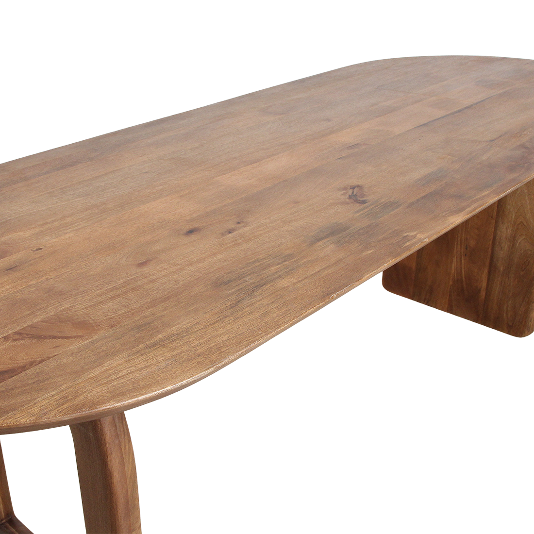 Bullnose eettafel bruin mix onderstel