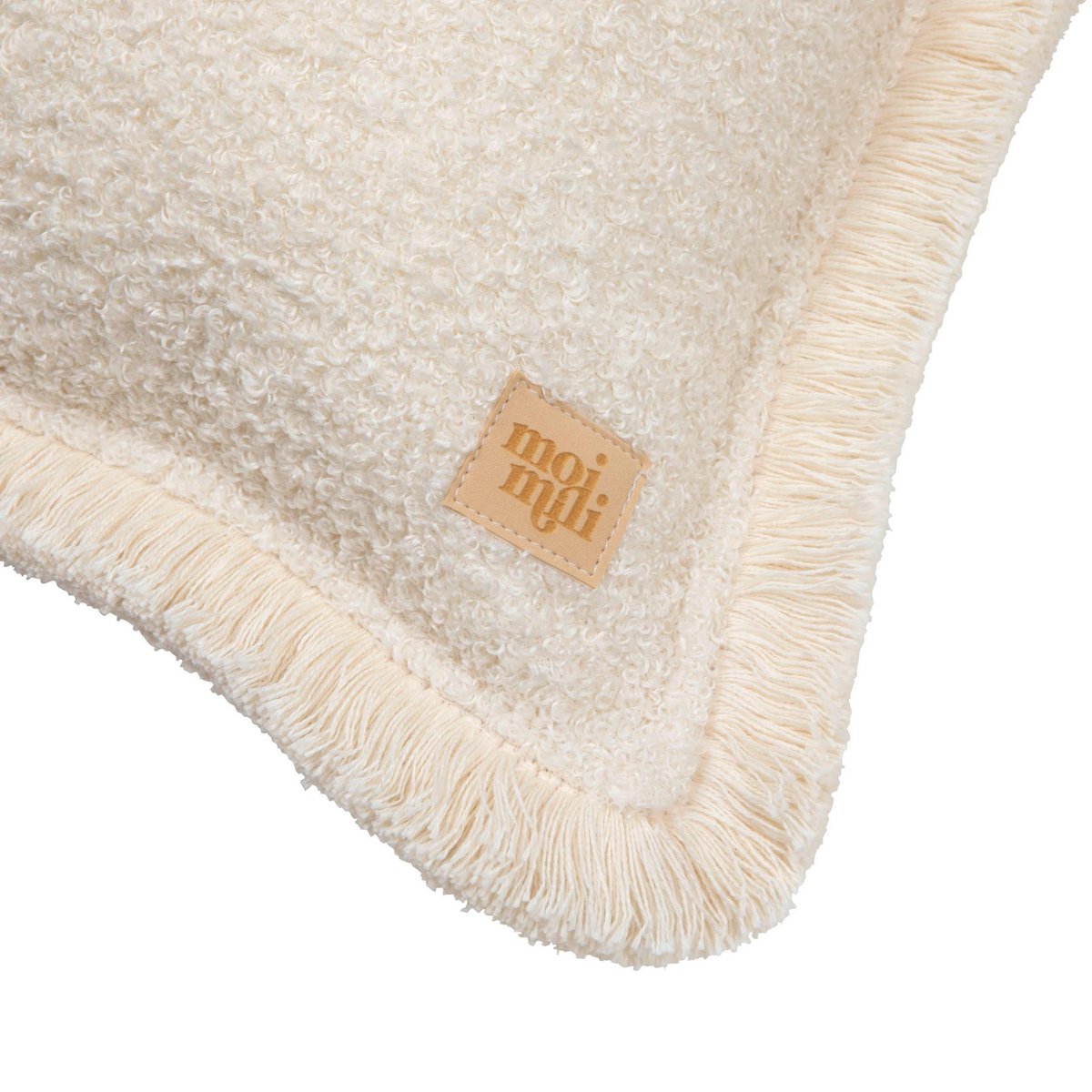 Pluizige bouclé teddybolster met zoom