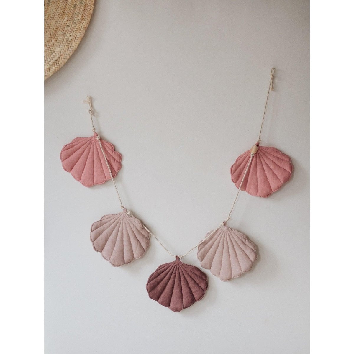 "Roze" Linnen Slinger met Schelpen
