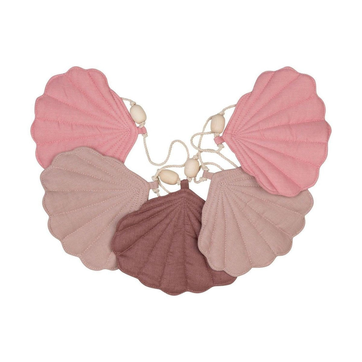 "Roze" Linnen Slinger met Schelpen