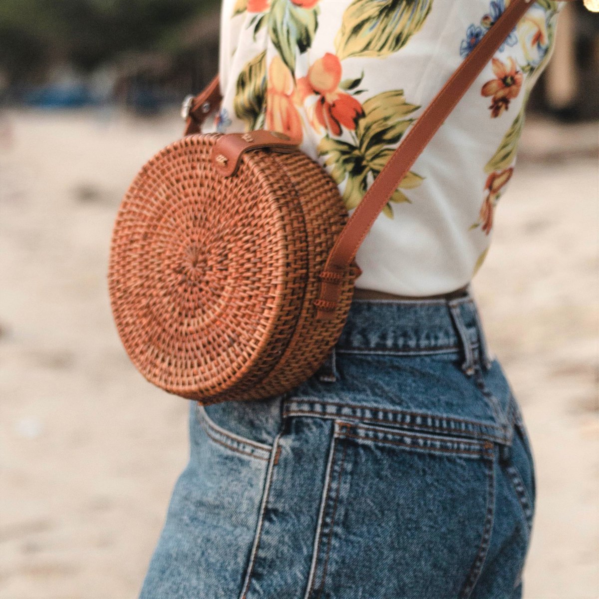 Crossbodytas | Bali Tas SENJA (bruin) Gemaakt van Rattan