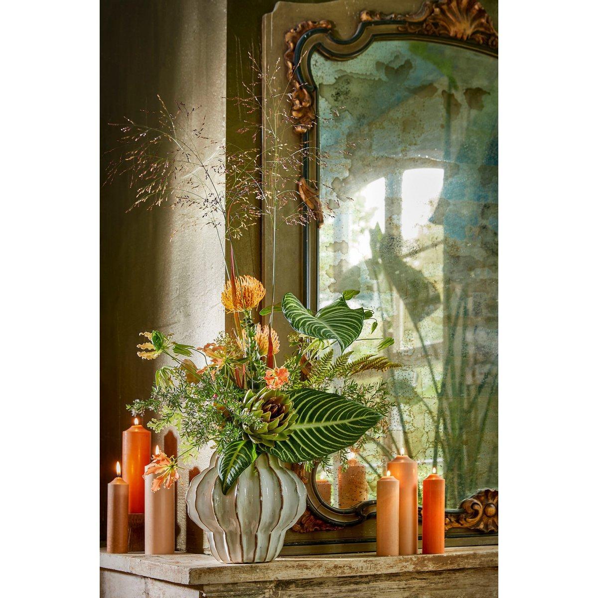 Altea Vaas - H28 x Ø25 cm - Keramiek - Off White-vazen-Mica Decorations-Ik Hout ervan.