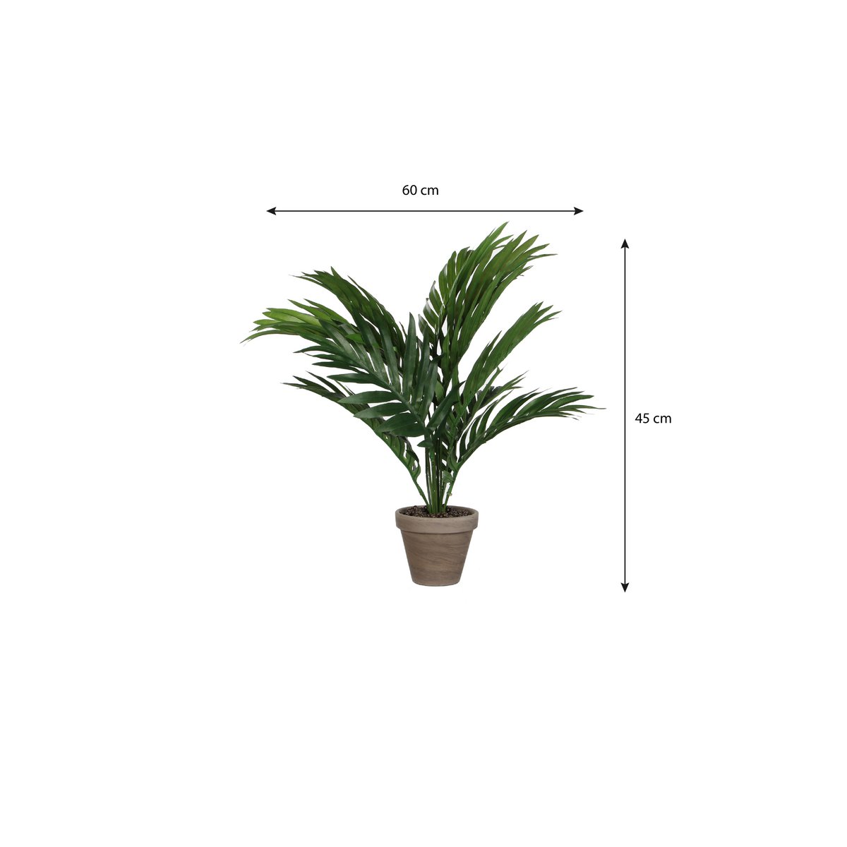 Areca Palm Kunstplant in Bloempot Stan - H45 x Ø60 cm - Groen-Mica Decorations-Ik Hout ervan.