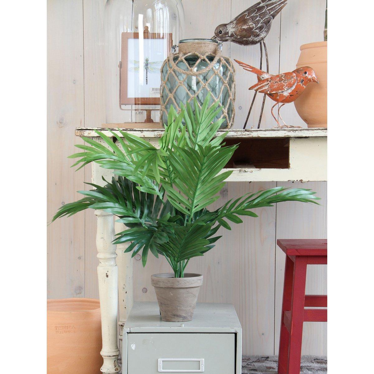 Areca Palm Kunstplant in Bloempot Stan - H45 x Ø60 cm - Groen-Mica Decorations-Ik Hout ervan.