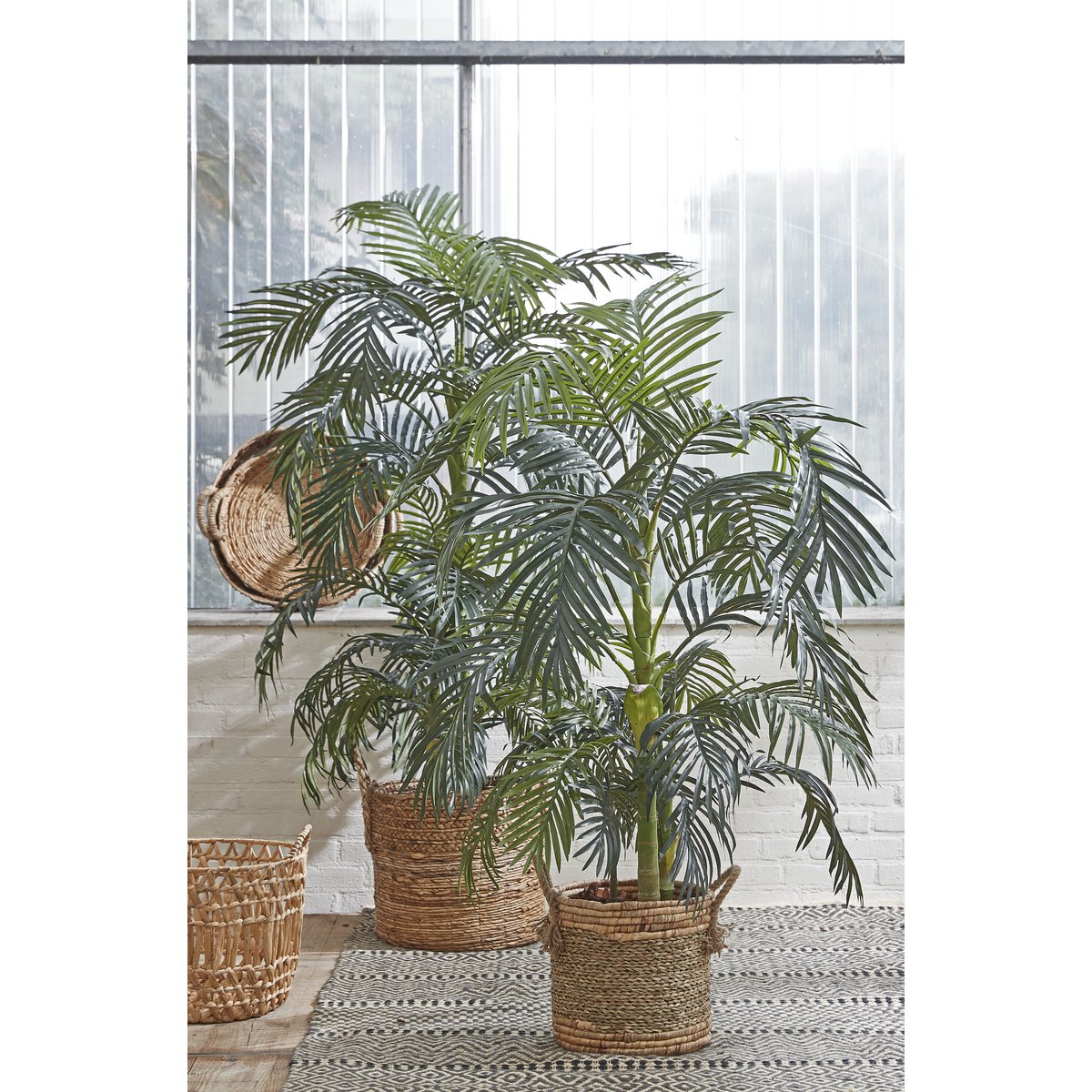 Areca palm Kunstplant - H150 x Ø100 cm - groen-Kunst planten-Mica Decorations-Ik Hout ervan.