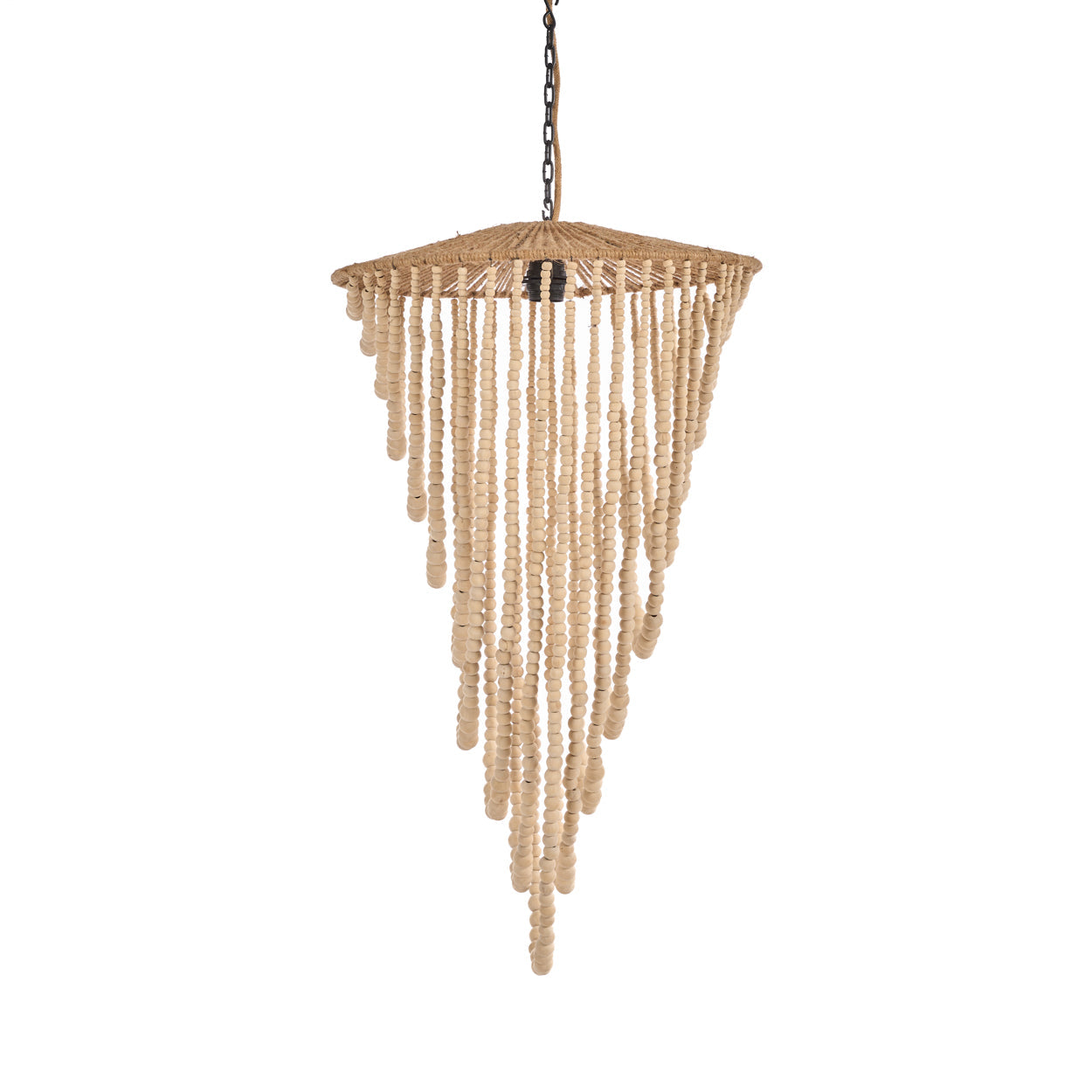 Kroonluchter van houten kralen Kralen 47 cm
