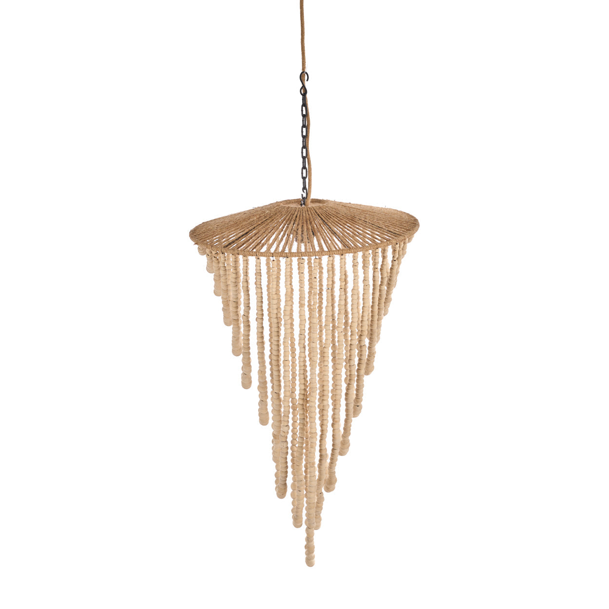 Kroonluchter van houten kralen Kralen 47 cm