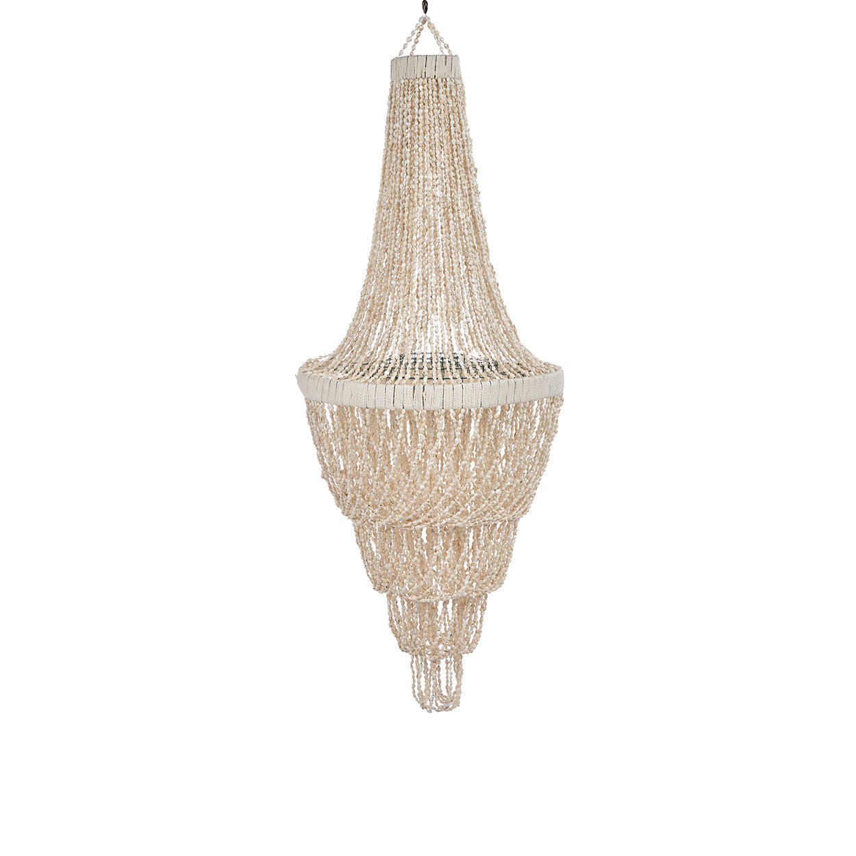 Schelpenkroonluchter Oceaan Toren naturel 40 cm