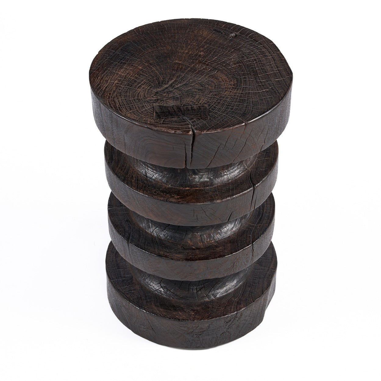 De Mocha Rings-bijzettafel - donkere walnoot