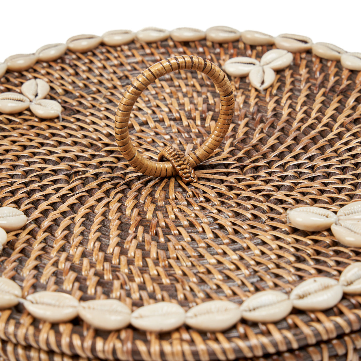 Rotan organizer met vakken naturel bruin 30 cm