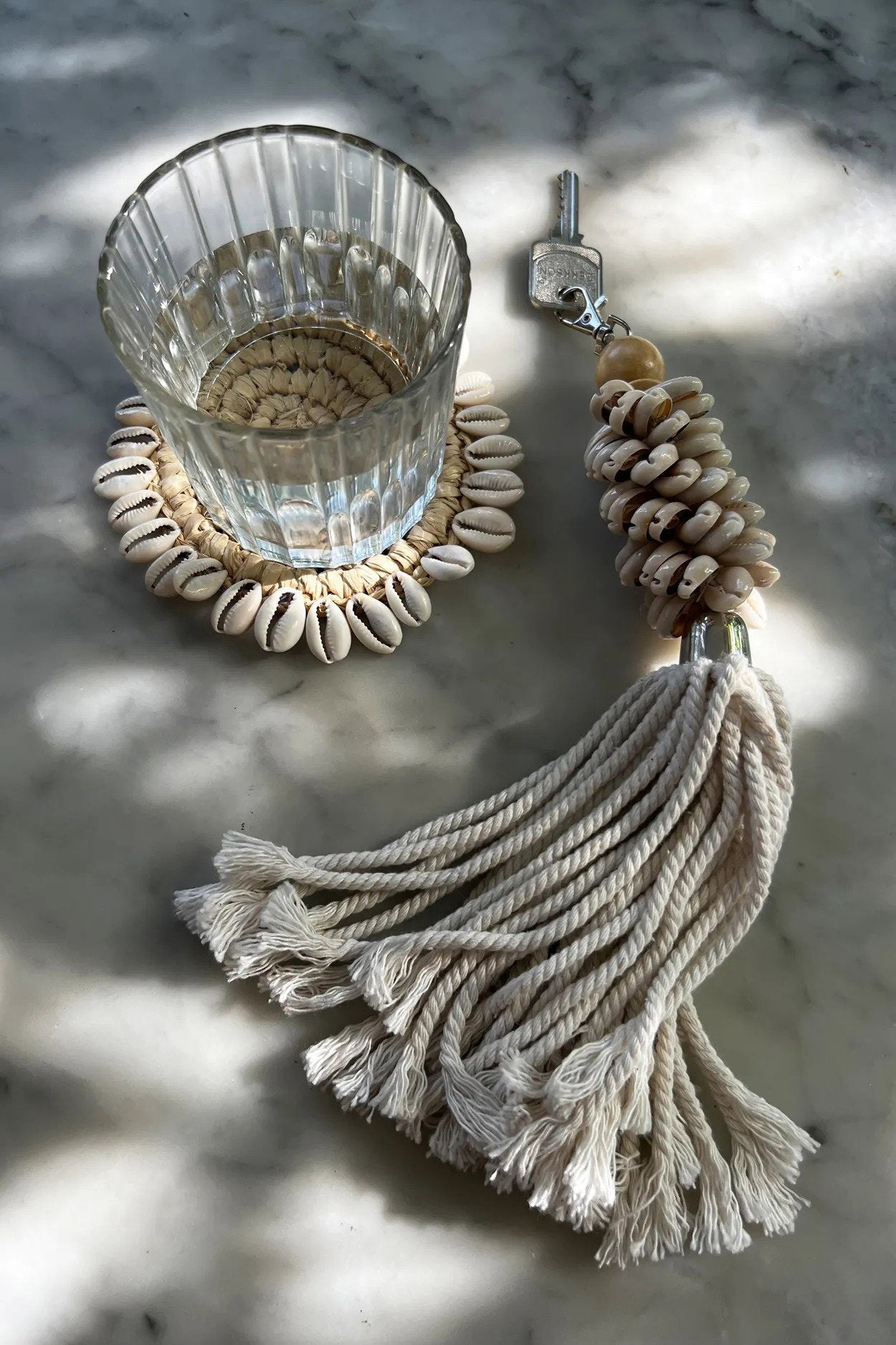 The Raffia Shell Coaster - Natuurlijk