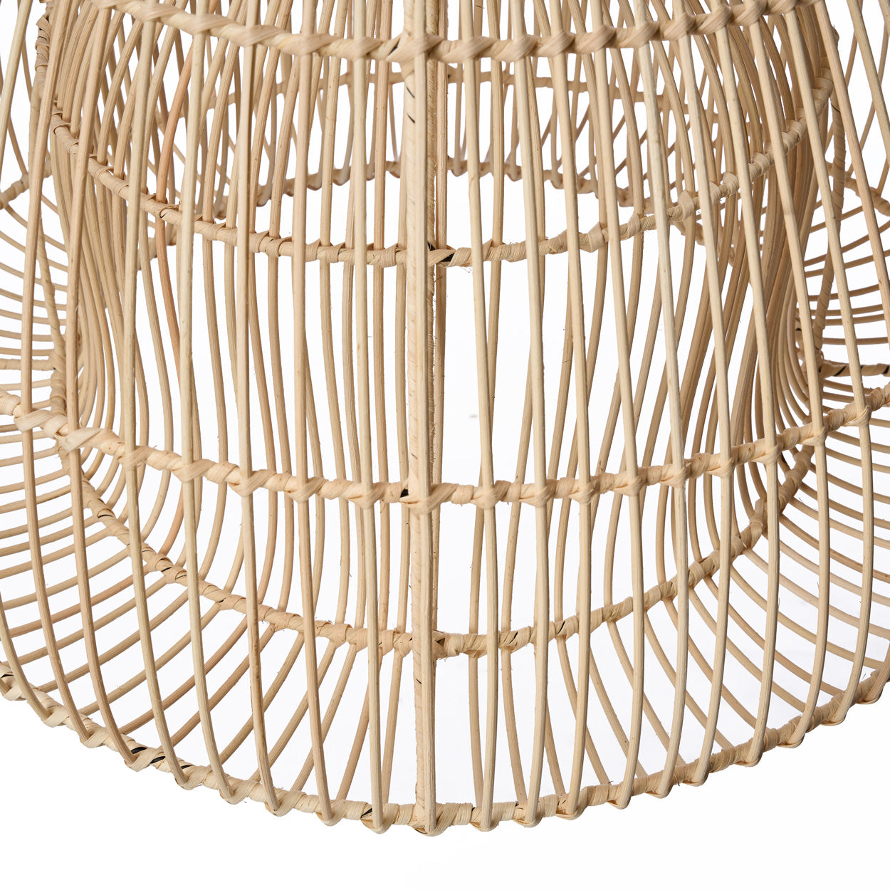 Rotan hanglamp Matcha 50 cm vanuit zijkant