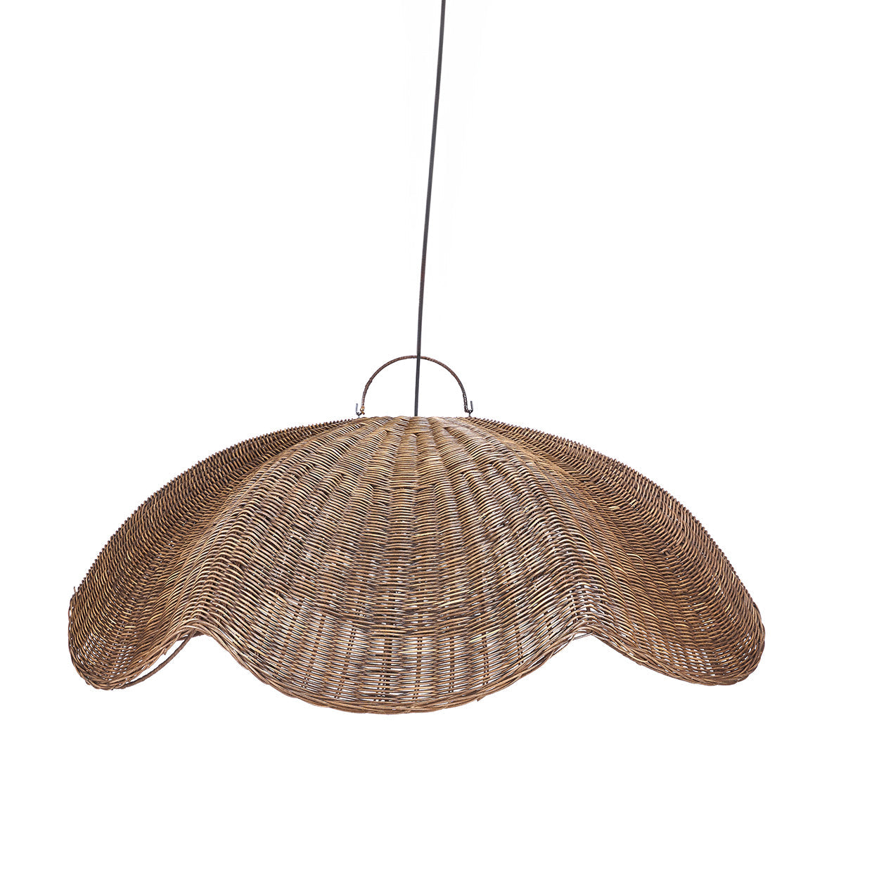 Rotan hanglamp Wave 103 cm