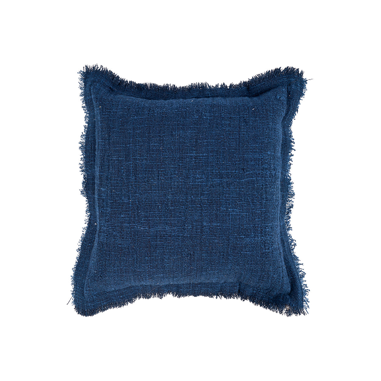 De kussenhoes met azuurfranje - Indiaas blauw