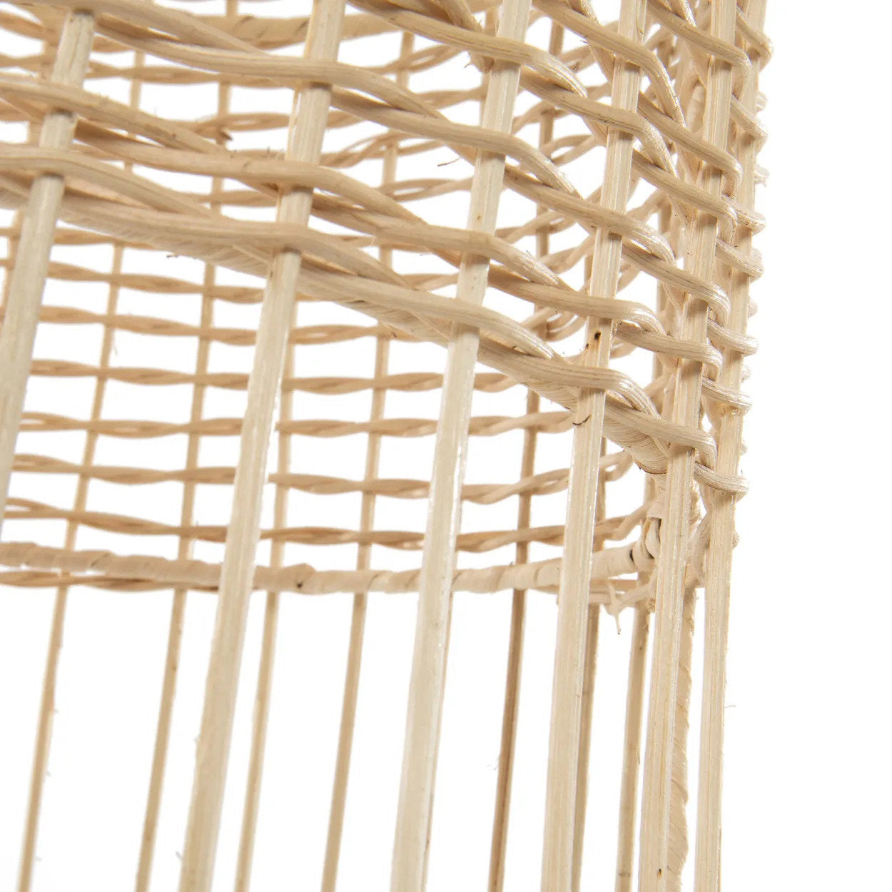 Rotan hanglamp Elba 30 cm vanuit zijkant