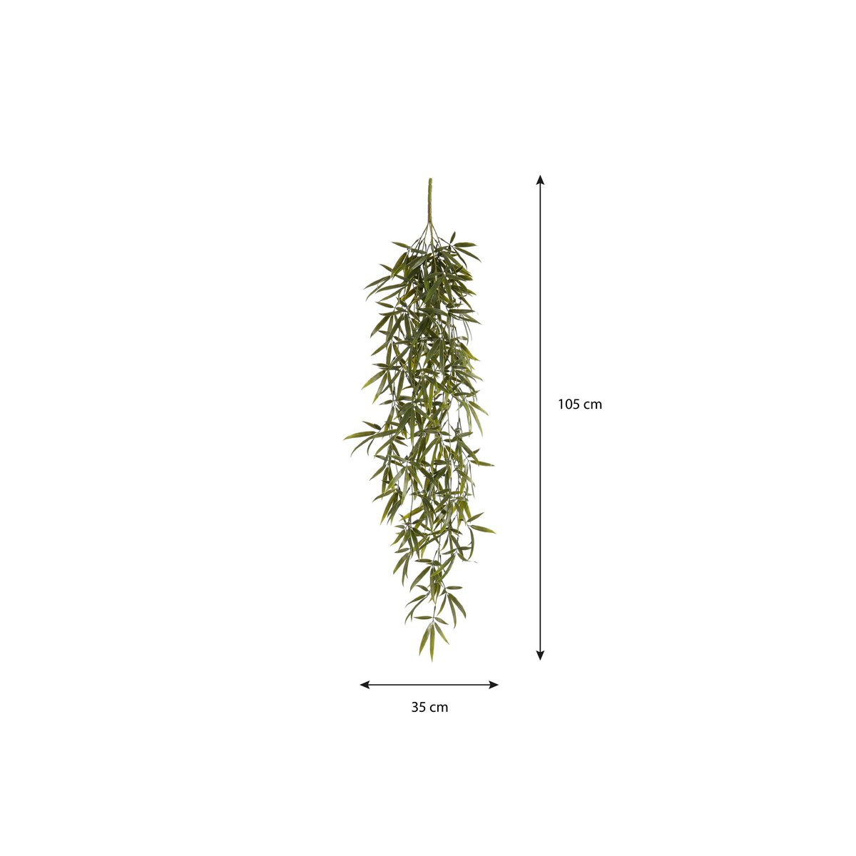Bamboe Kunst Hangplant - L105 x B35 x H3 cm - Groen-Mica Decorations-Ik Hout ervan.