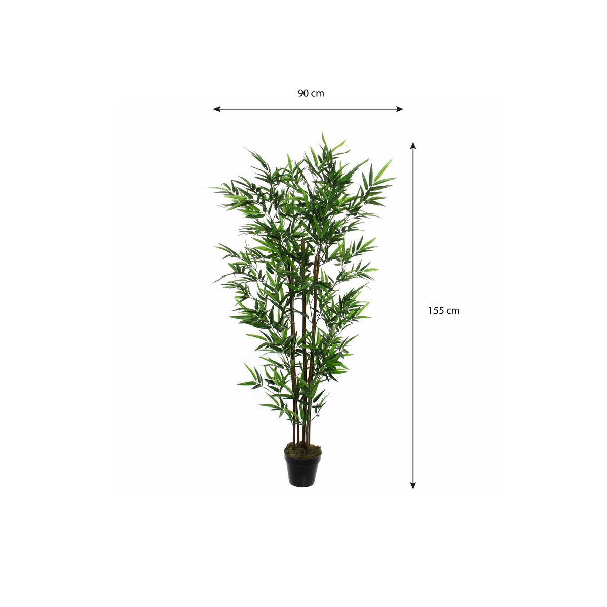 Bamboe Kunstplant - H155 x Ø90 cm - Groen-Mica Decorations-Ik Hout ervan.