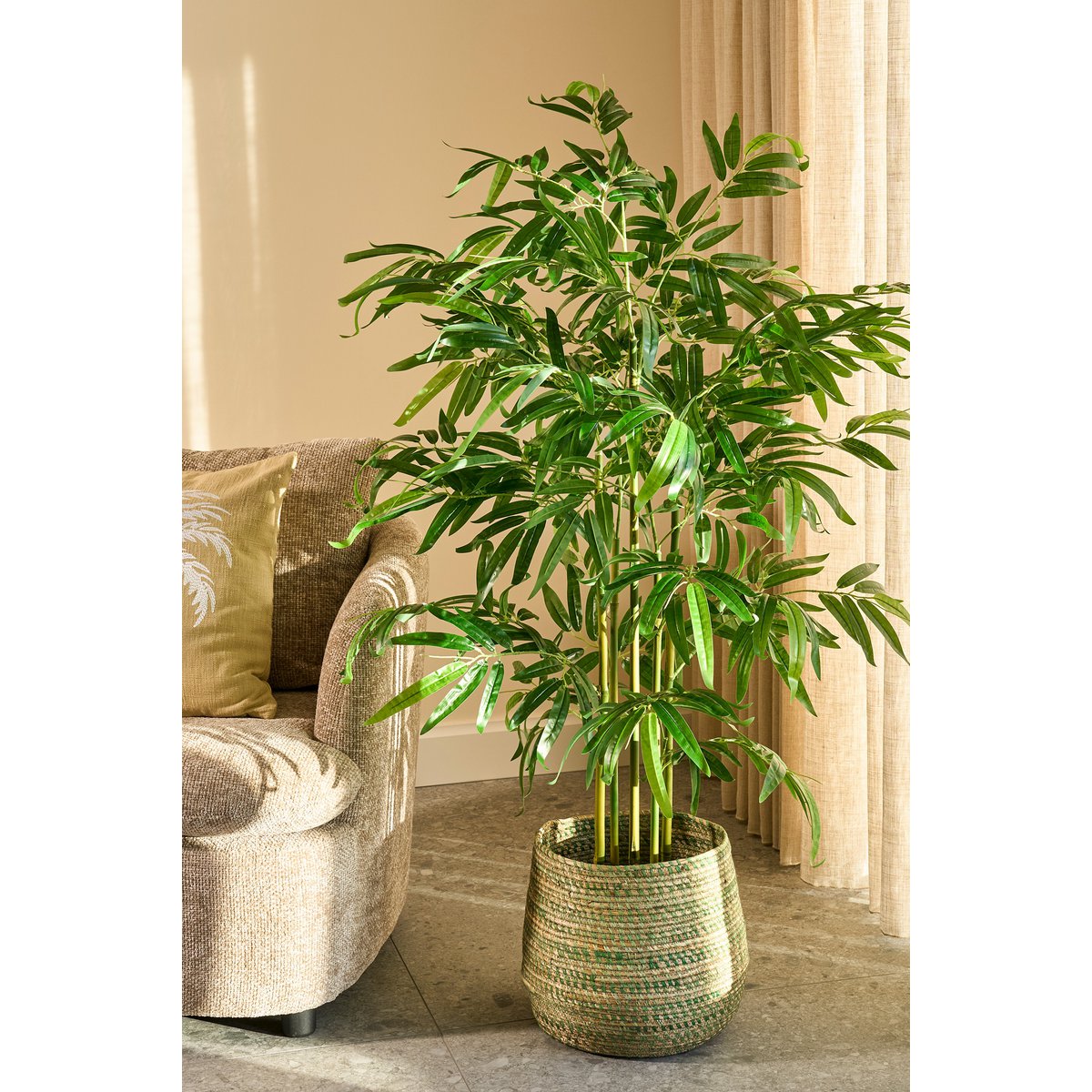 Bamboe Kunstplant in Pot - H150 x Ø60 cm - Groen-Mica Decorations-Ik Hout ervan.