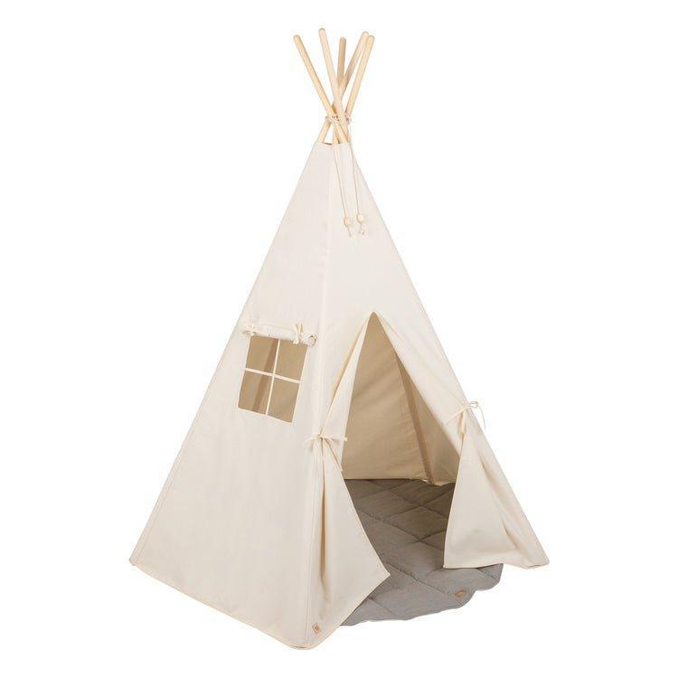 "Beige" Tipi en mattenset-Moi Mili-Ik Hout ervan.