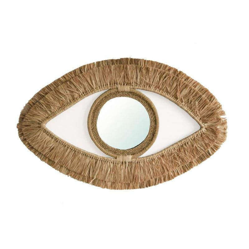 Boho Raffia Eye Mirror voor een uniek kustdecor