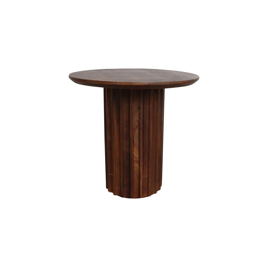 Bullnose bijzettafel bruin 50 cm-bijzettafel-Raw Materials-Ik Hout ervan.