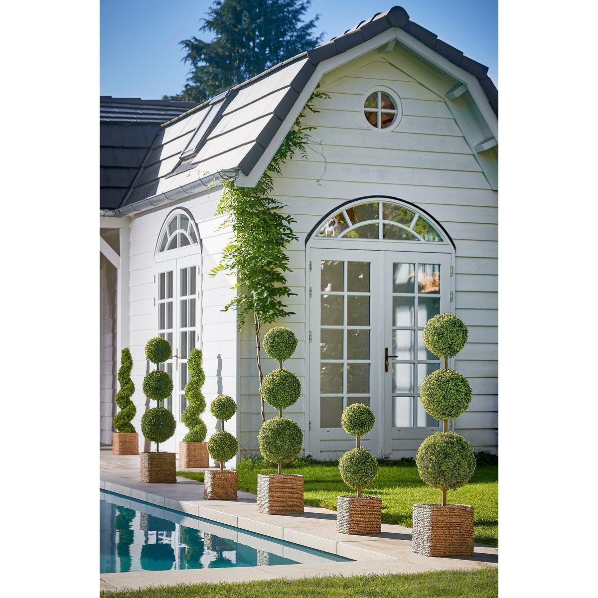 Buxus Spiraal Kunstboom - H120 x Ø25 cm - Groen-Kunst planten-Mica Decorations-Ik Hout ervan.