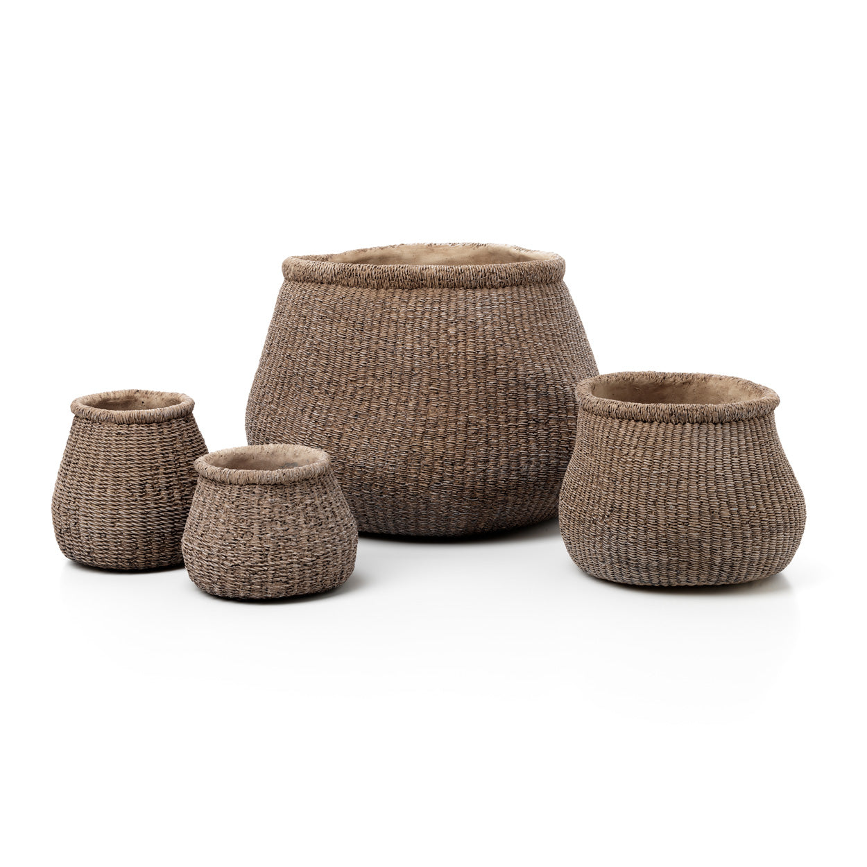 De Faux-Puff plantenpot - bruin - XL