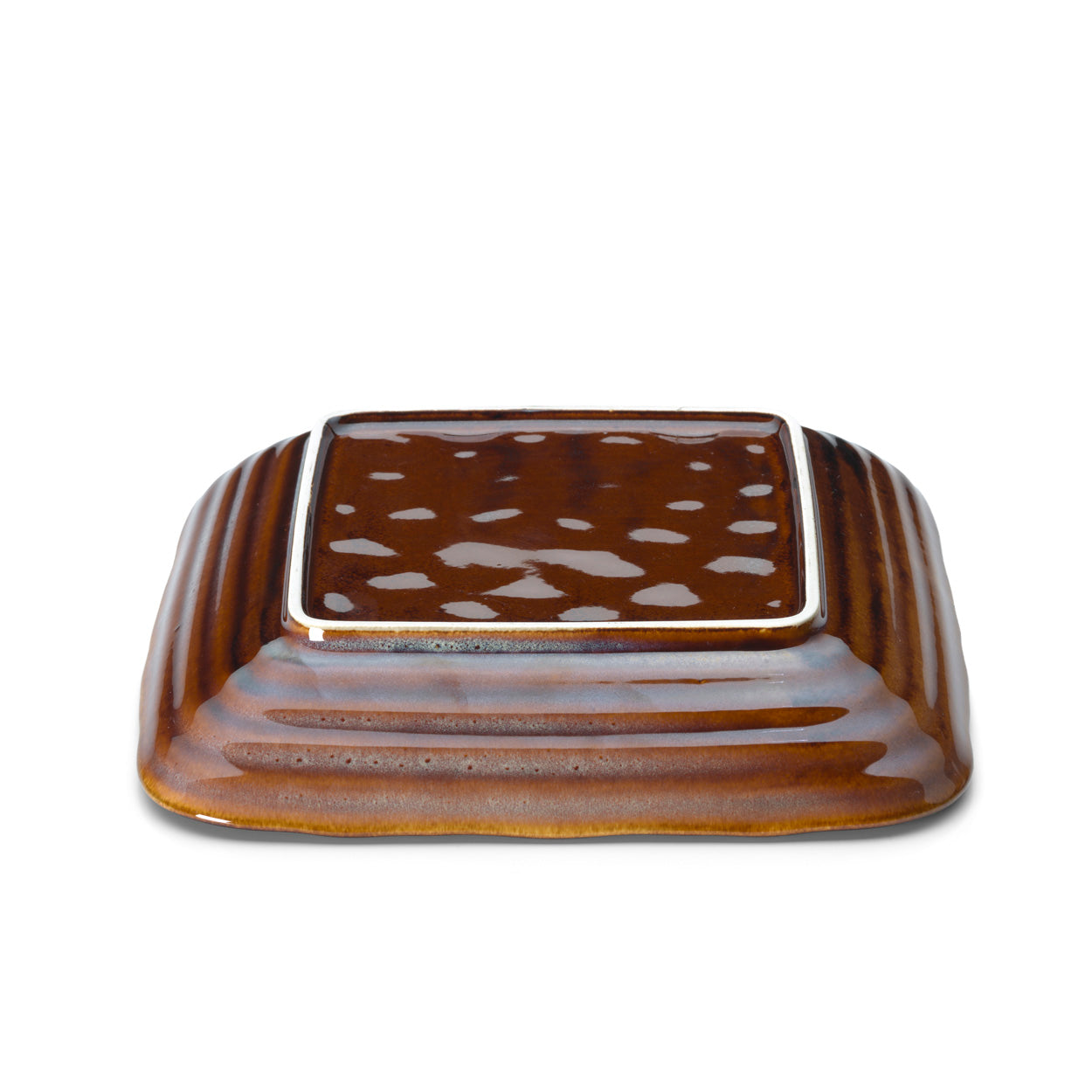 Gerookte Horizon vierkant bord - bruin-grijs - M
