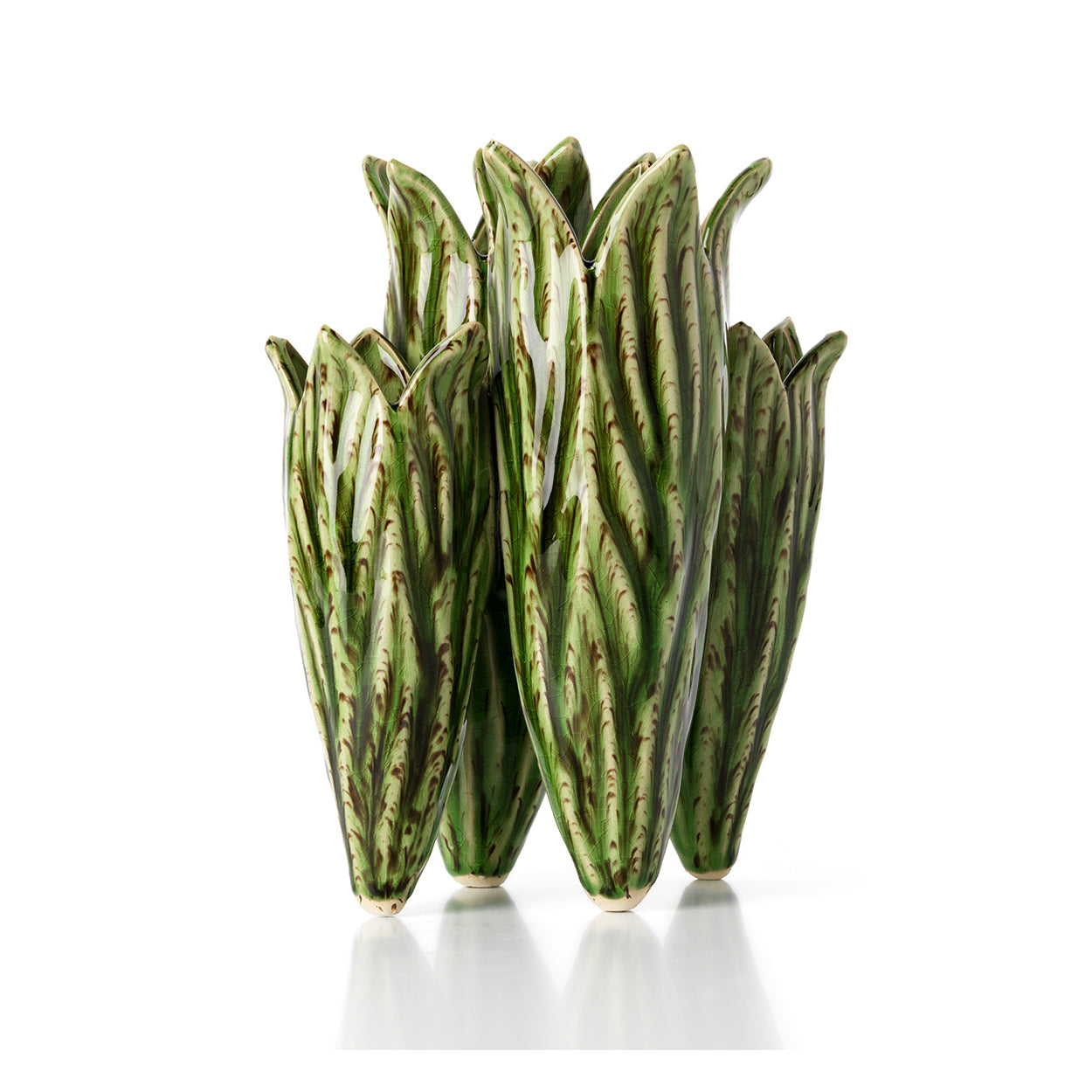 De tulpbladvaas - bosgroen