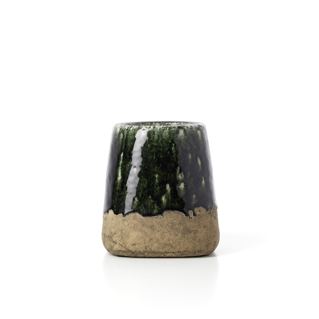 De Moss kegelvormige plantenpot - betongroen - S