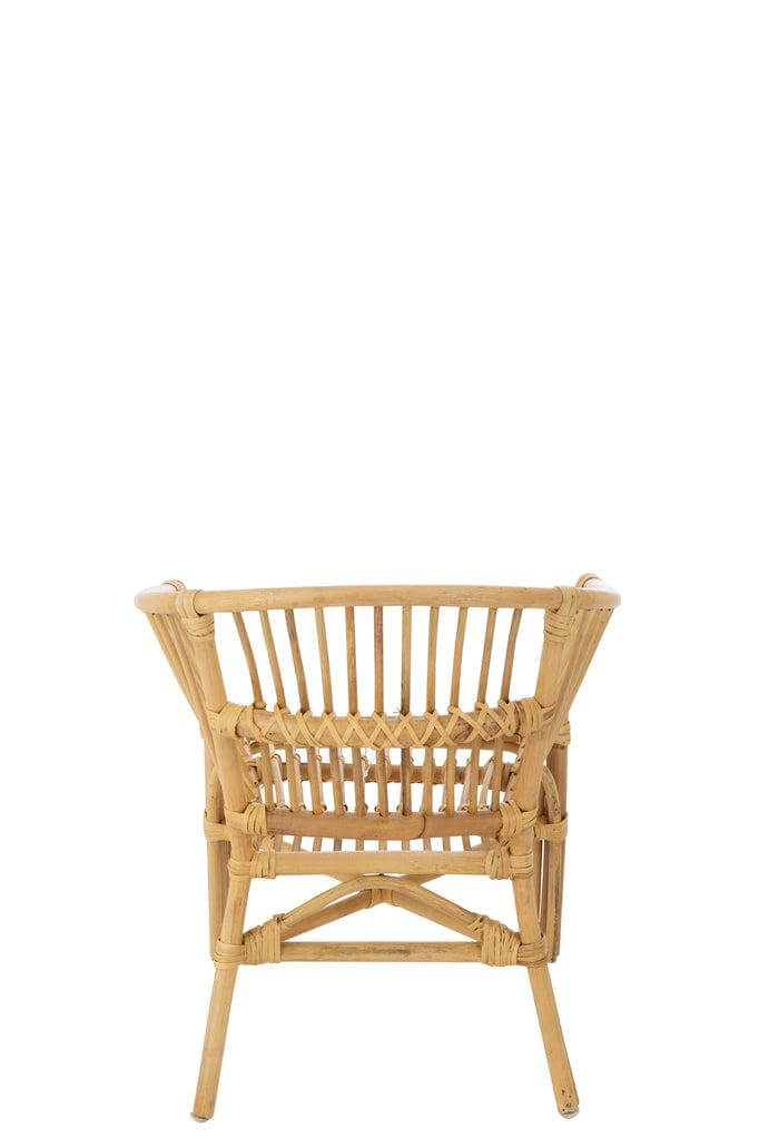 Rotan Stoel Filou J-Line Child Seat Filou Rattan Natural Width 44 Height 52 Length 41 Weight 1.3 kg Collection Zomer 2021 Colour Natural Material composition Rattan(100%) Max seating weight 20 Seat depth 31 Seat height 31