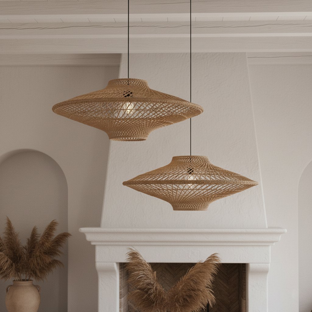 Corda hanglamp naturel large-Hanglampen-Raw Materials-Ik Hout ervan.