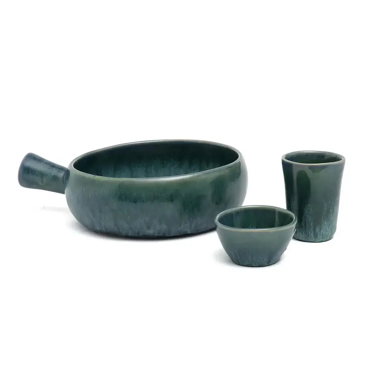 Elegant De Aqua Sauce Bowl XS set of 4 for stylish serving; perfect for dips, dressings, sauces, and complements the Aqua collection.