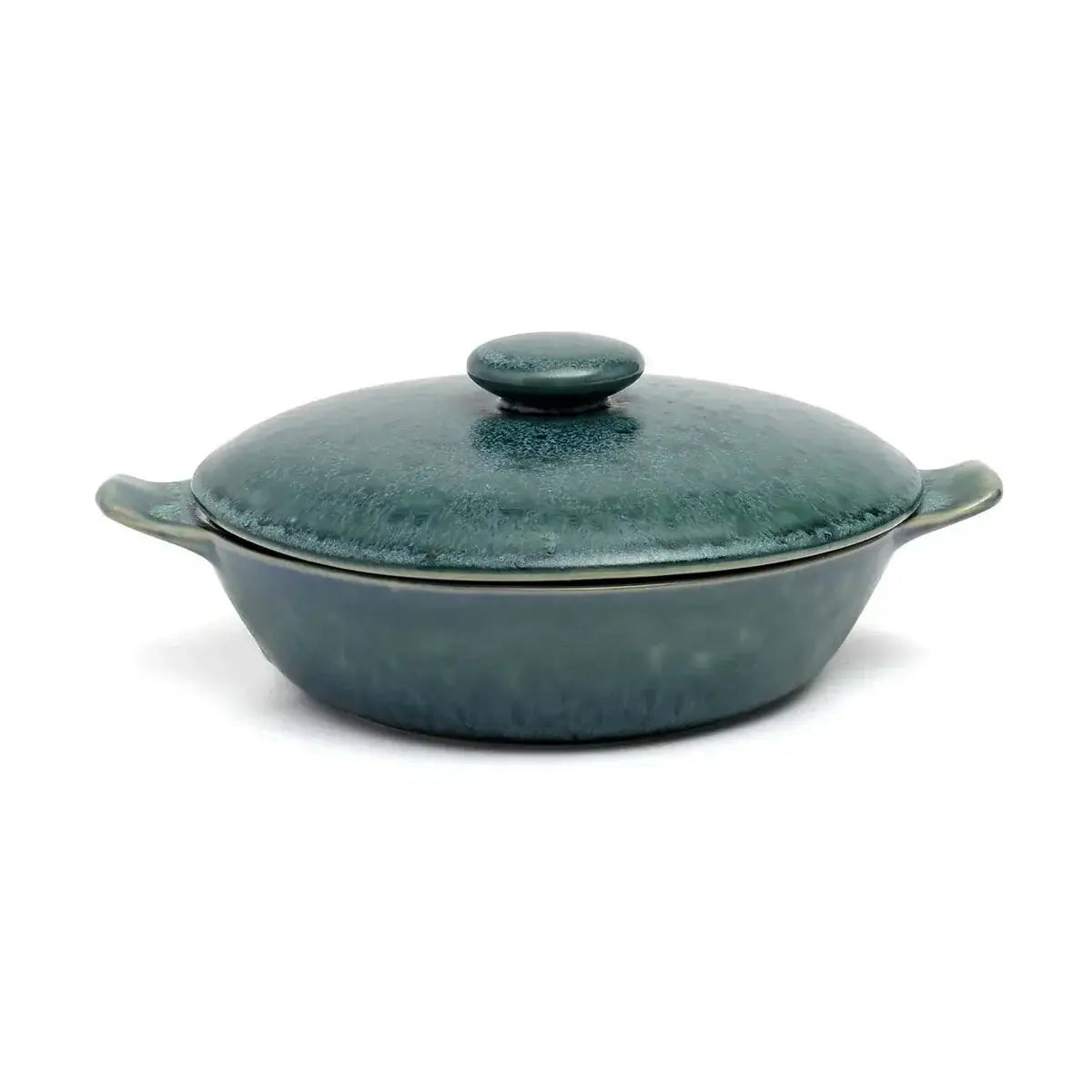 Aqua Stew Pot with lid, perfect for slow-cooked meals, from the stylish Aqua collection, adding charm to any kitchen.