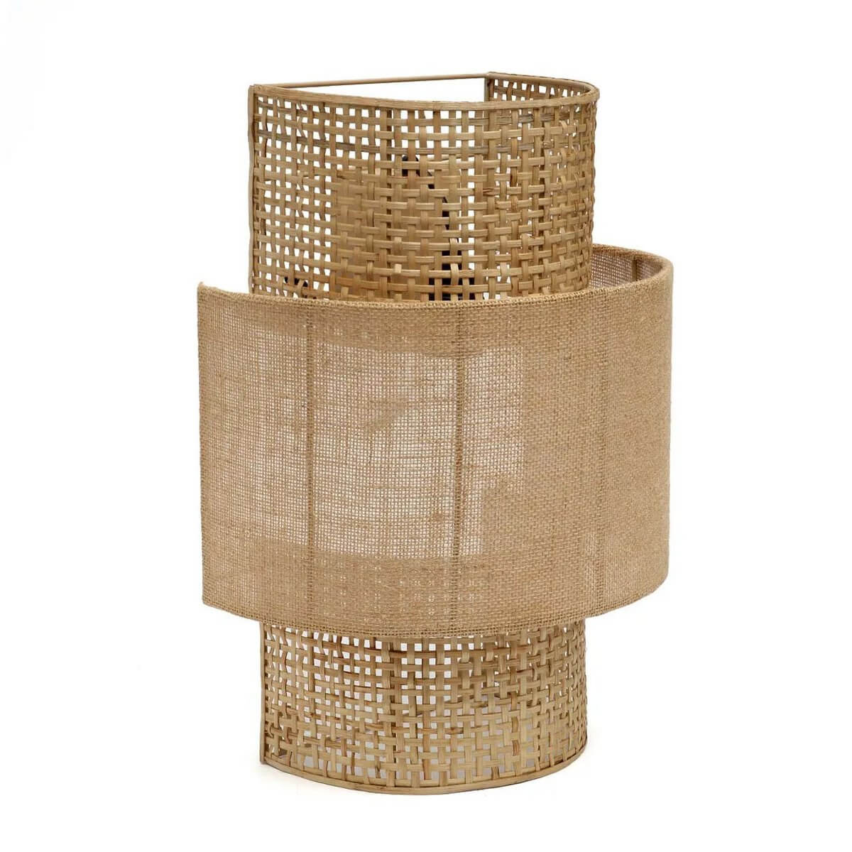 Alt Tag: De Bolly Jute Wandlamp, handgemaakte natuurlijke wandverlichting, geeft warmte en textuur aan je interieur.