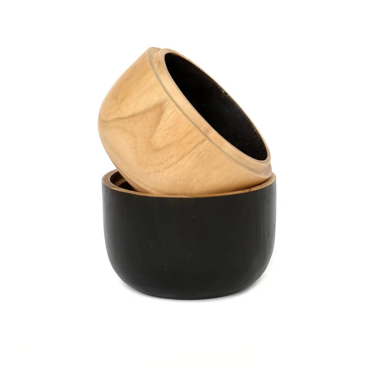 Bohemian De Bondi Double Bowl crafted from teak wood, ideal for storing makeup, jewelry, and bathroom accessories. Stylish and multifunctional design.