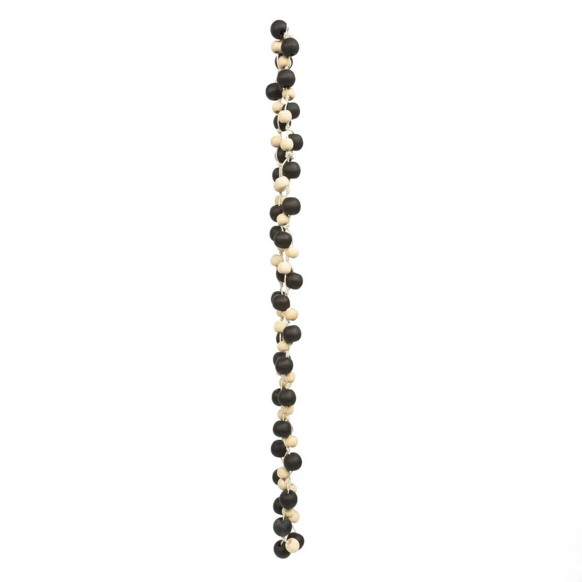 Elegant Bohemian De Canggu ketting in natuurlijk zwart hout met gladde rondingen, perfect voor elke gelegenheid.