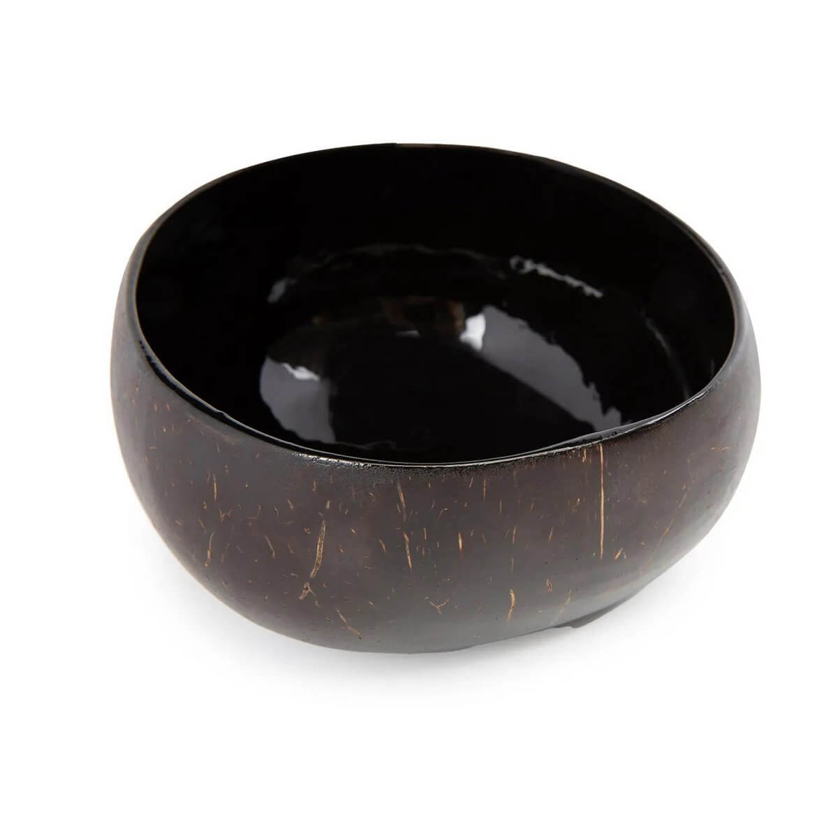 Bohemian De Coco Voerbak in Natural Black, perfect for breakfast or smoothie bowls. Eco-friendly and trendy, a tropical kitchen must-have.