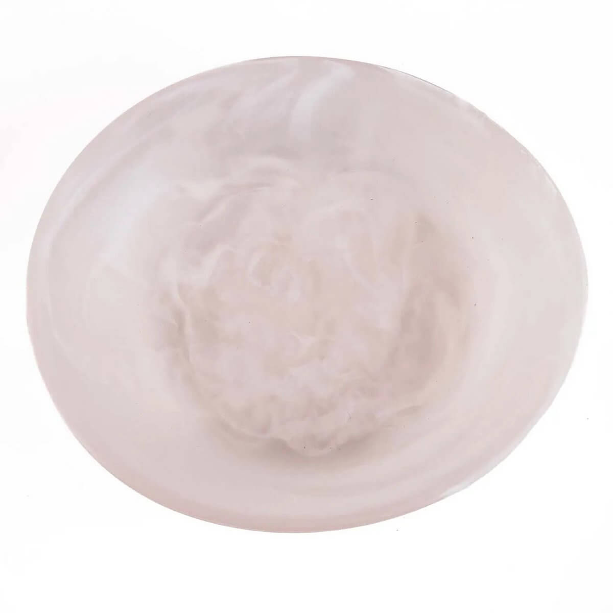 Bohemian chic pink and white organic resin bowl with a sculptural design, perfect for snacks and decor, size M.