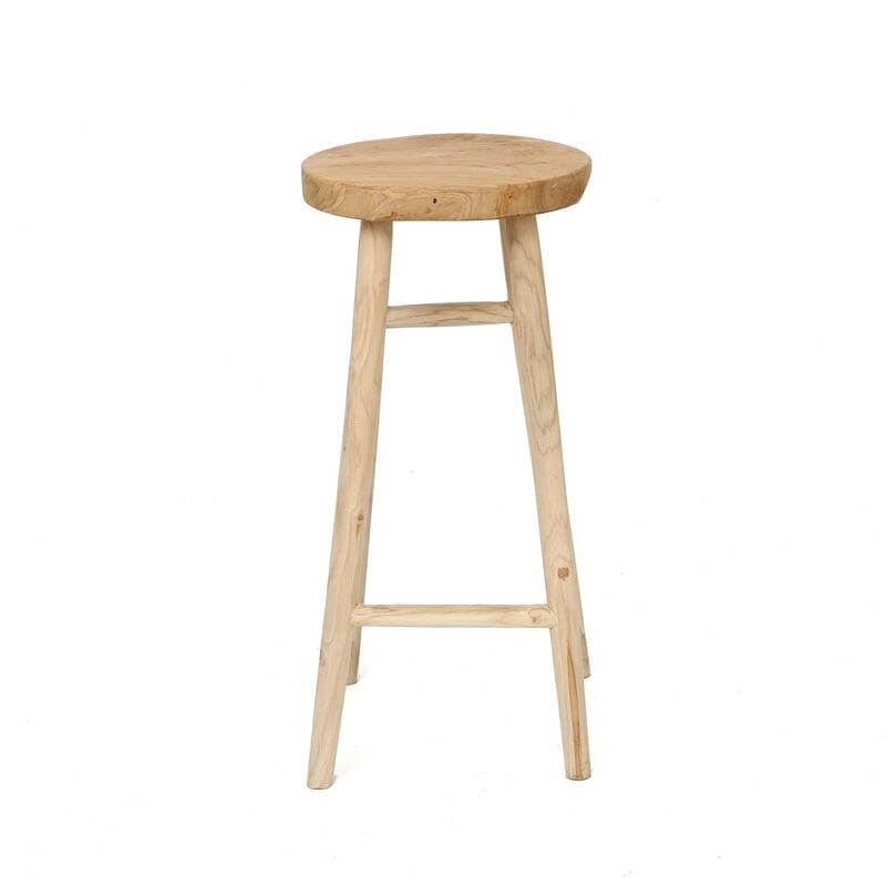 Houten Kedut Barkruk voor tuinbar, perfect voor BBQ en feestjes. Handgemaakte, duurzame teakhouten barkruk. Buitenmeubilair collectie.