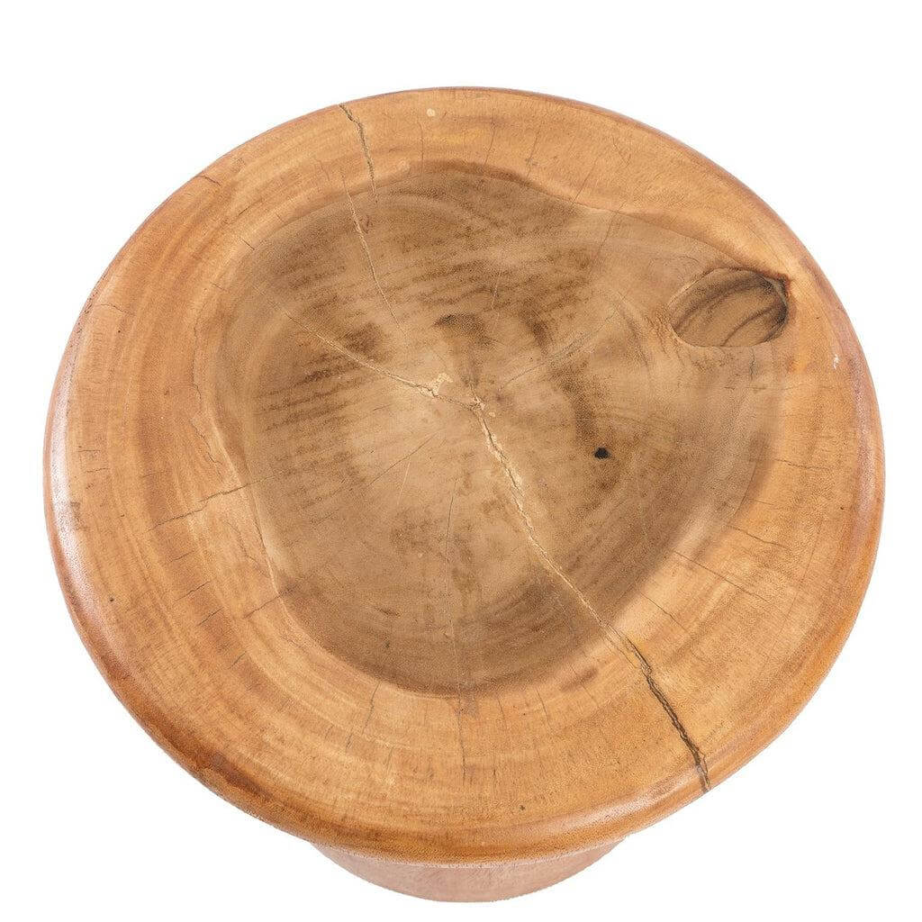 Natuurlijke De Killa Kruk in suarhout met glanzende afwerking, ideaal voor elk interieur, 45 cm hoog.