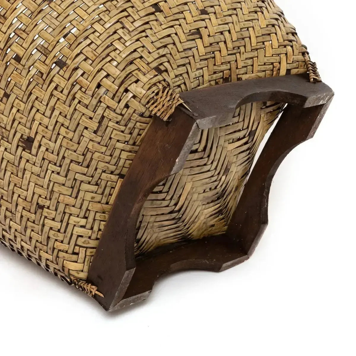 De Koloniale Opbergmand - Natuurlijk Bruin - L-manden met deksel-Bazar Bizar Living-Ik Hout ervan.