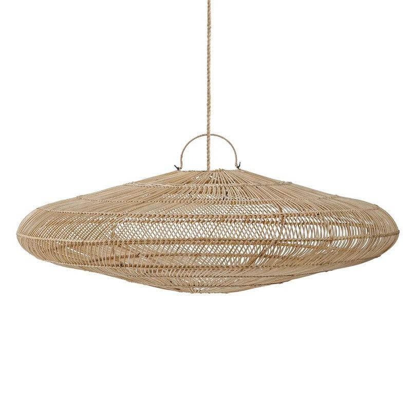 Grote natuurlijke rotan hanglamp voor een speelse elegante uitstraling in je interieur.
