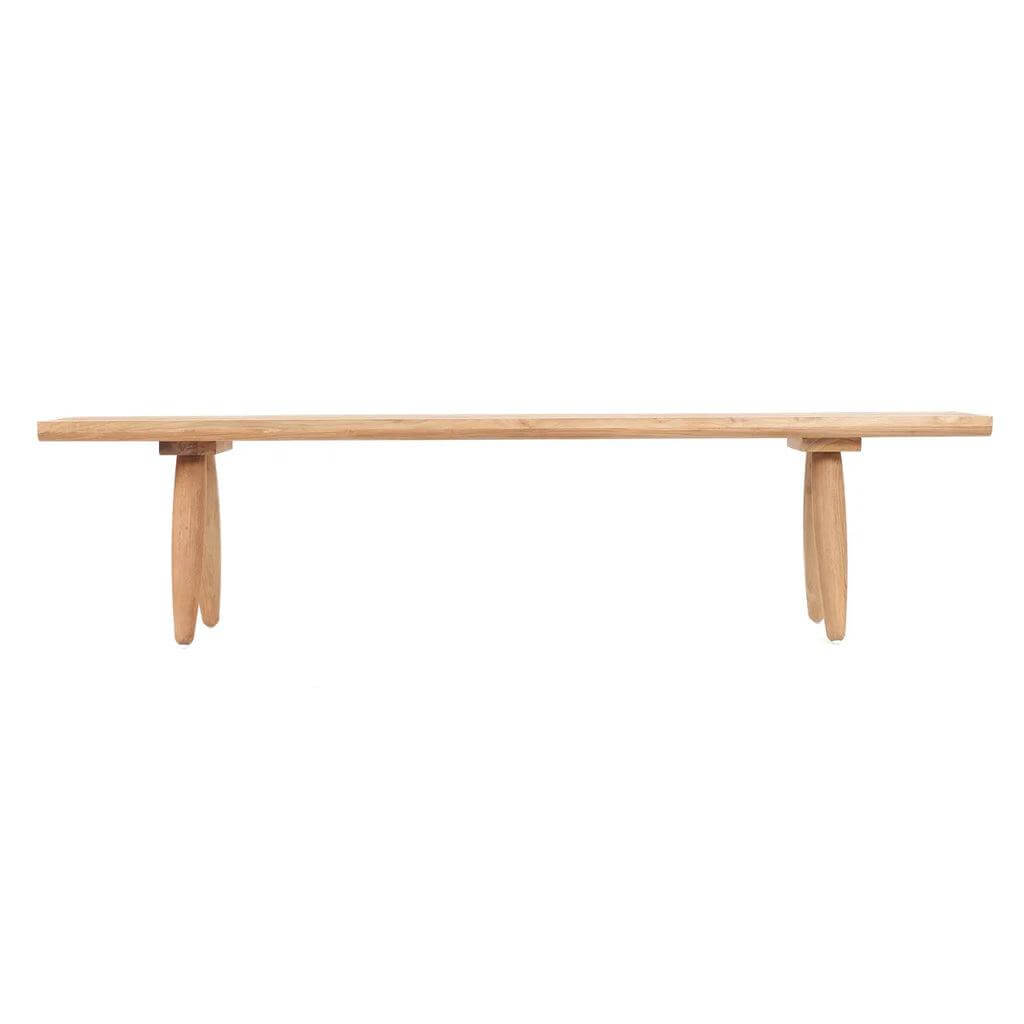 Alt Tag: Stijlvolle houten De Matita Bank voor buiten; eigentijds ontwerp, perfect voor een moderne buitenruimte. Nederlands designmeubel.