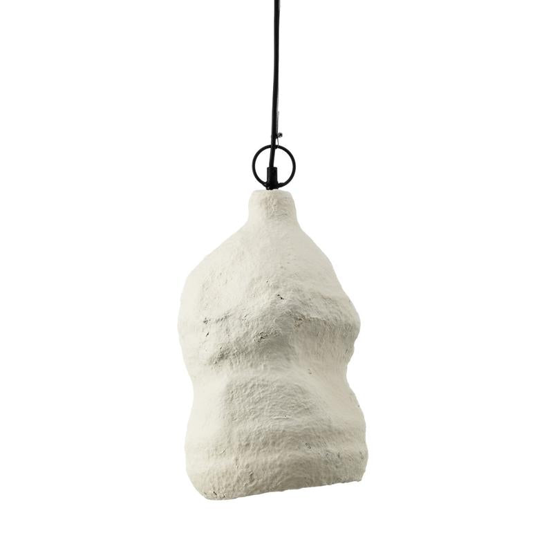 Papier-maché hanglamp Moloko wit 45 cm