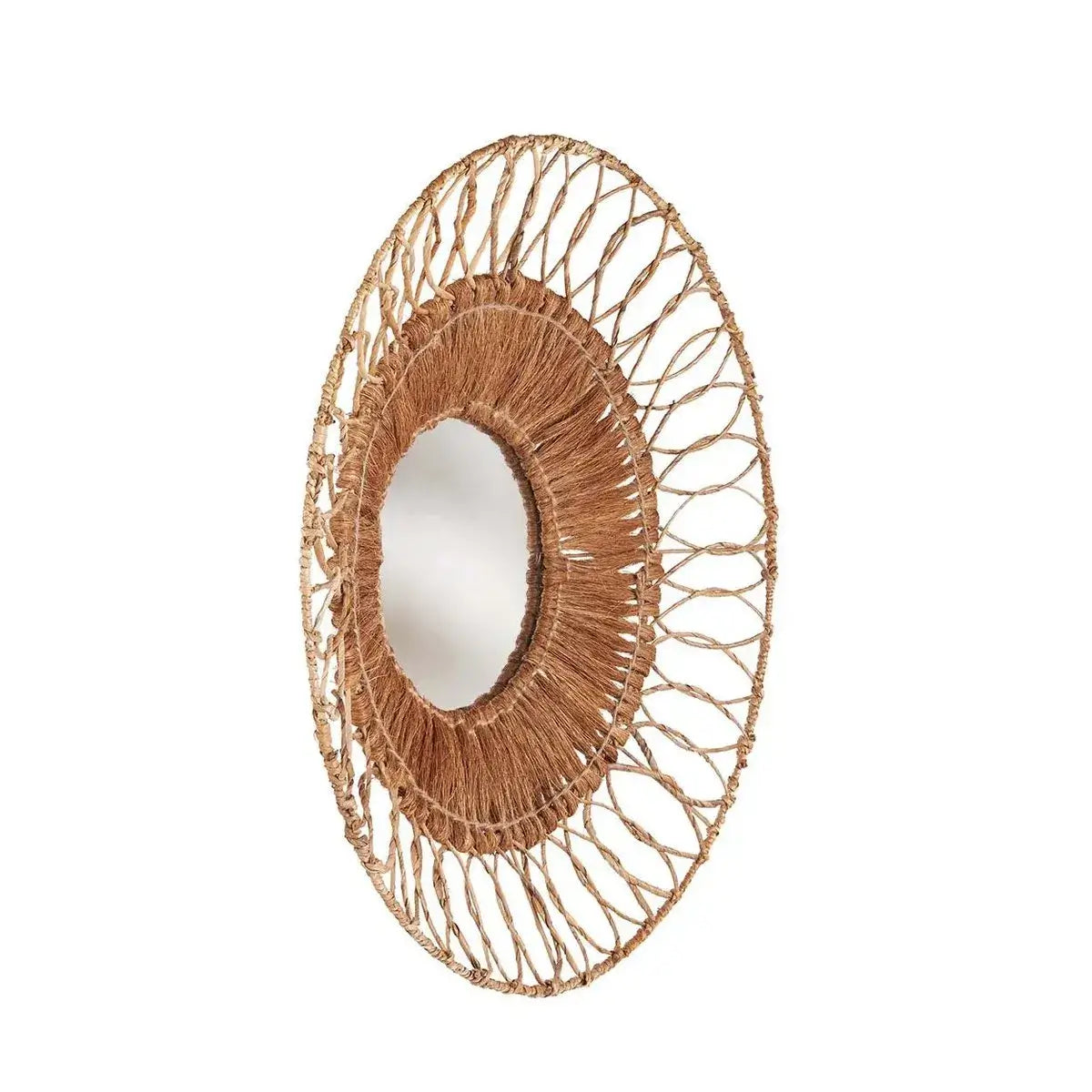 De Montezuma Spiegel - Naturel-Ronde spiegels-Bazar Bizar Living-Ik Hout ervan.